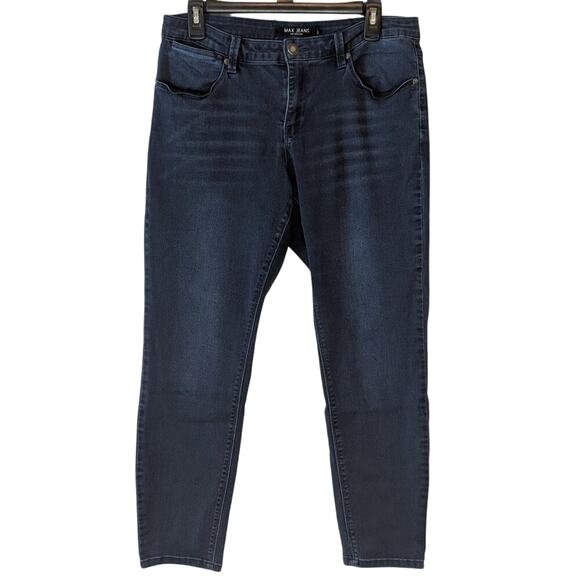 Max Jeans Denim - Max Jeans Skimmer Ankle Skinny Dark Wash Lightweight Denim Jeans Size 12